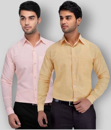 DESHBANDHU DBK - Multicolor Cotton Regular Fit Men's Formal Shirt (Pack of 2)