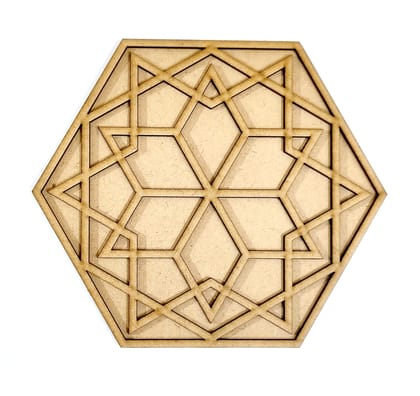 Brand Zero Double Layer MDF Rangoli Base - Design 1039 - Select Your Preference Of Size & Thickness