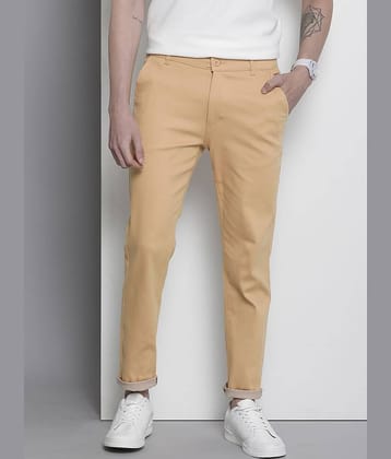 The Indian Garage Co. Slim Flat Men's Chinos - Tan ( Pack of 1 )
