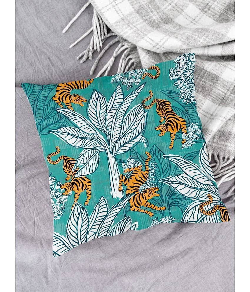 Houzzcode - Water Repellent Blue Polyester Pillow Covers 40x40x3 ( Pack of 1 )