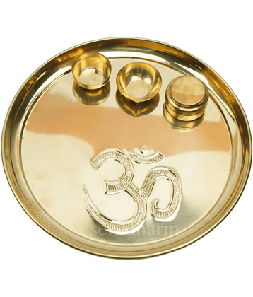 Om Brass Pooja Thali Set