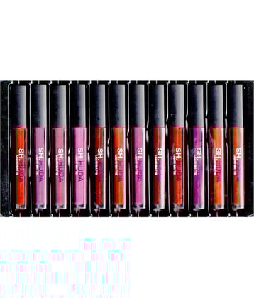 SH.Huda Creamy Matte Beauty Liquid Lipstick Set of 12 Pcs Multicolor Lipsticks for Women