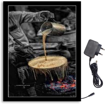 NOKKES Chai Lover Light Photo Frame 8X10 inch Led Light photo Frame With Light Adaptor Led Light Photo Frame Black Color Photo Frame_AQW146