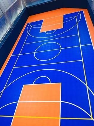 1001 Yellow Line Marking Paint for Sports Court used to make boundary lines of any sports court Basketball court, Volleyball court, Tennis Court, Netball court, Pickleball court, Padle Court, Badminton Court. - 1 KG