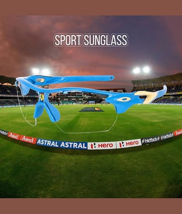 Peter Jones Blue Wrap Around Sunglasses ( Pack of 1 )