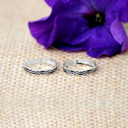 Tarang 925 Sterling Silver Toe Rings for women