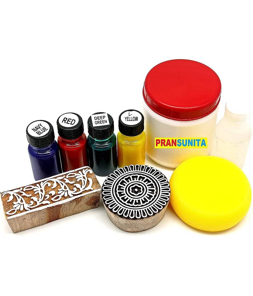 PRANSUNITA Other Complete Block & Screen Printing Kit, Pigment Acryamine dye ( Pack of 1 )