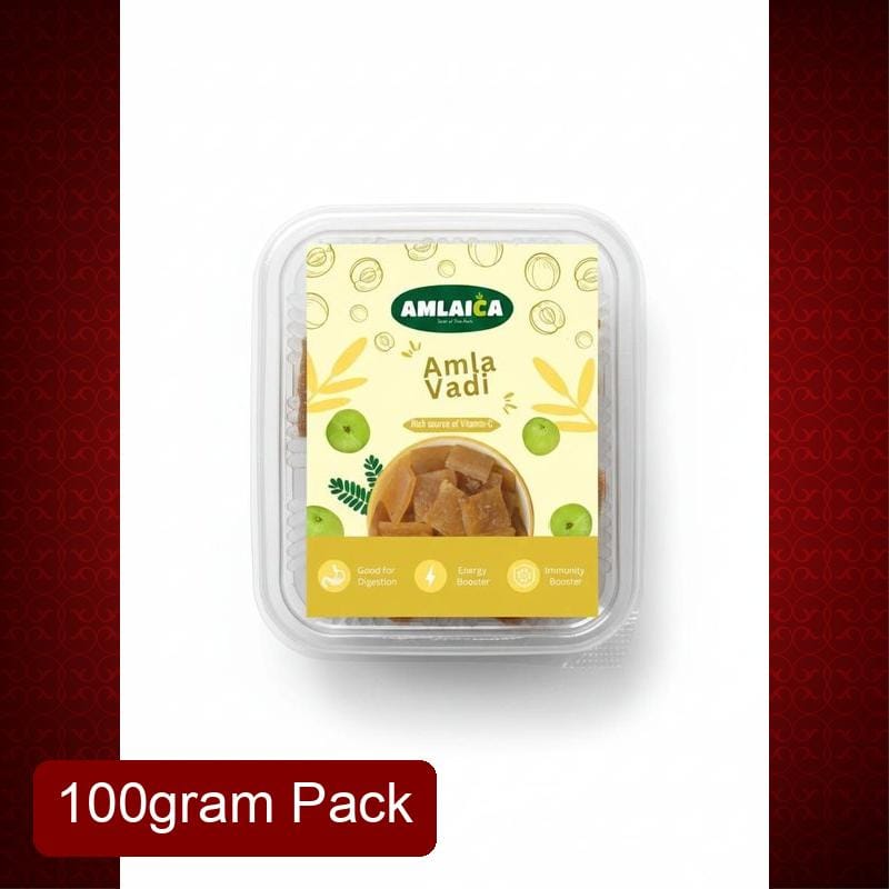 Amlaica Amla Vadi (100g) | Sun-Dried Indian Gooseberry Candy | Digestive & Immunity Booster