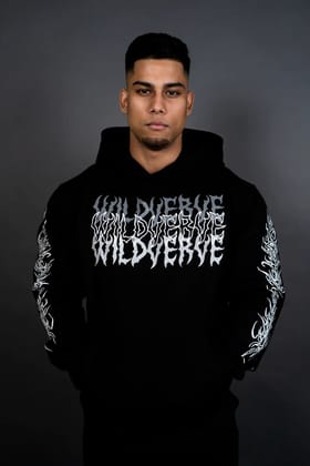 WINGED VERVE IMPACT HOODIE (BLACK GREY)-S