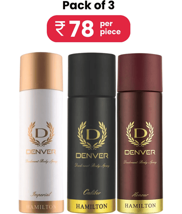 Denver Honour, Imperial, Caliber Nano Deo Deodorant Spray for Men 50 ml ( Pack of 3 )