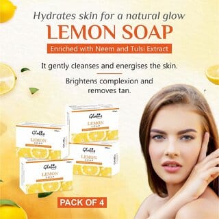 Globus Naturals Refreshing Lemon Vitamin C Soap For Skin Lightening Brightening