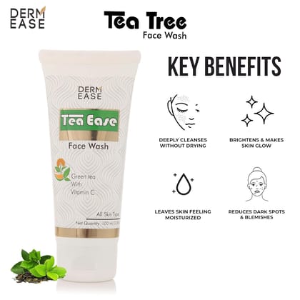 Dermease Green Tea & Charcoal Face Wash with Vitamin C
