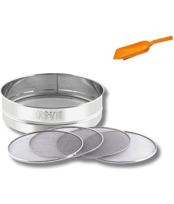 NSVL Silver Steel Sieve ( Pack of 1 )