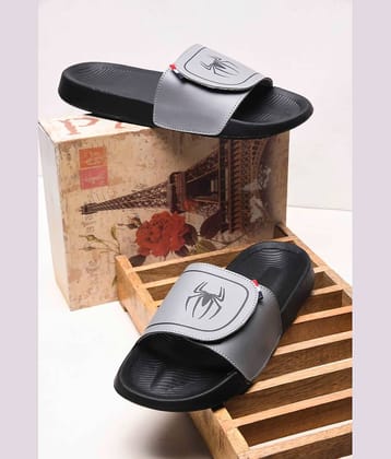 PERY PAO Grey Men's Slide Flip Flop