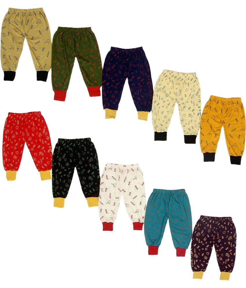 DIAMOND EXPORTER Pack of 10 Baby Boys Cotton Pyjama ( Multi Color )
