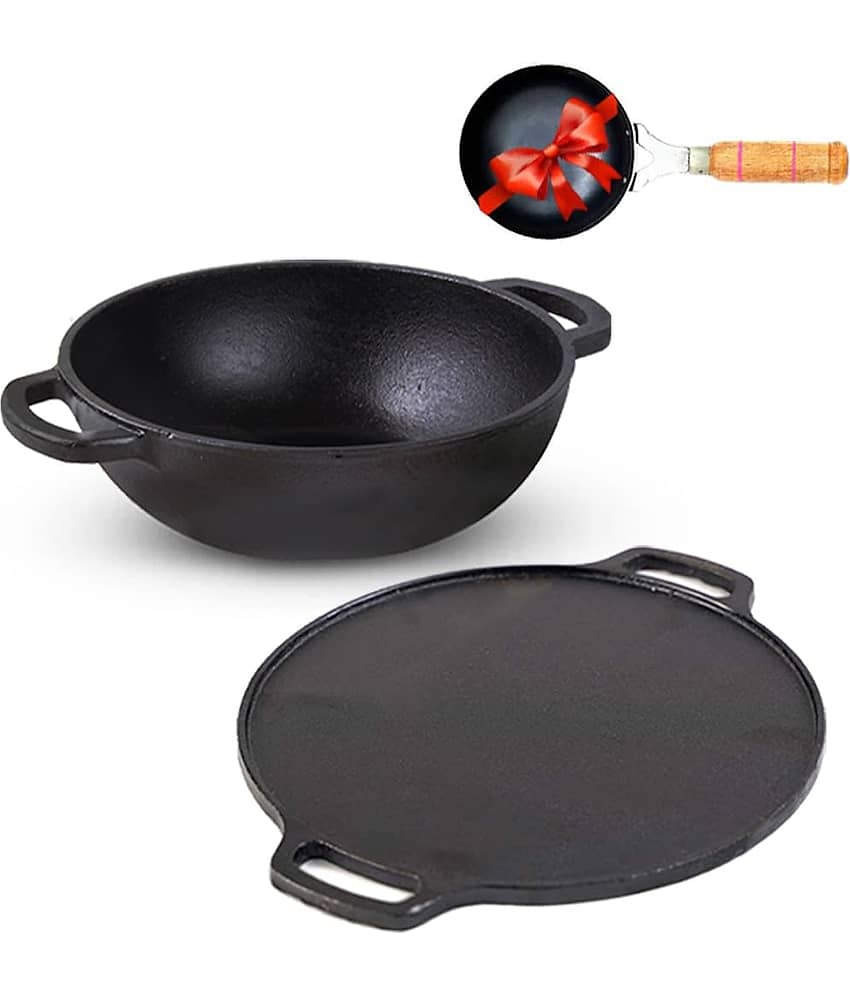 The Indus Valley - Cast Iron No Coating Pot ml ( Pack of 2 )