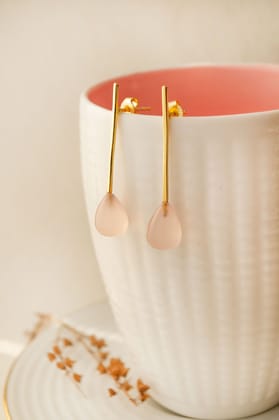 Little Drops Of Joy Gold Plated Sterling Silver Stud Earrings-Gold