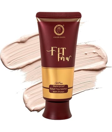 Colors Queen Fit For U Oil Free Waterproof Base Foundation Golden Beige (Shade - 03)