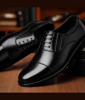 VATELIO Black Men's Derby Formal Shoes