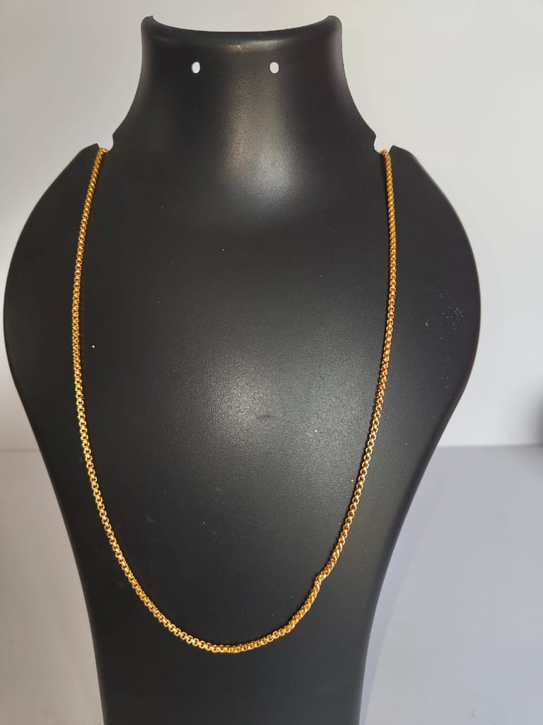 Gold Chain Necklace for Men and Women -  Gold Plated - 2mm Curb Cuban Link Chain - 16 to 30 Inches