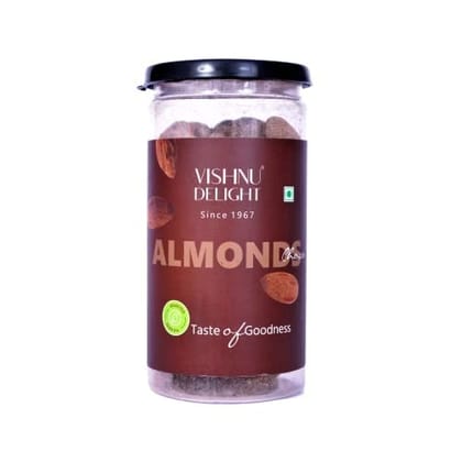 Vishnu Delight Cocoa Flavored Almonds 120g Jar - Experience the Ultimate Chocolatey Delight with Our Crunchy and Delicious Almonds, Perfect for Anytime Snacking (Pack of 2)