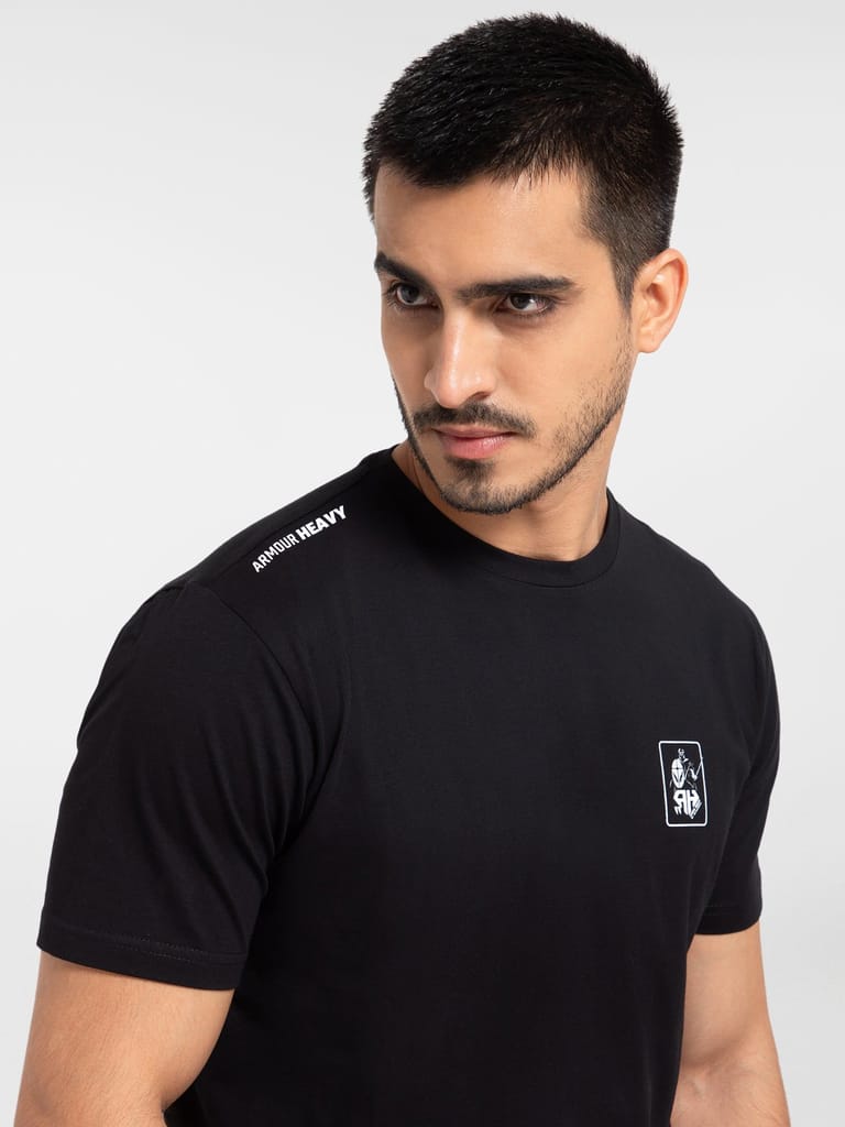 AH Black Round Neck (Cotton)