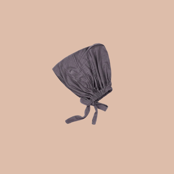 Adjustable Hijab Cap - Dark Grey-Dark Grey