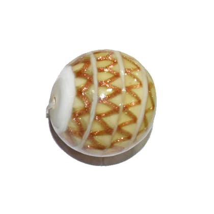 Handmade Fancy Lampwork Glass Beads For Jewelry Making Necklace , Earring and Bracelet (Round) SFL-1148-Per Packet 25 Pcs / 20 MM