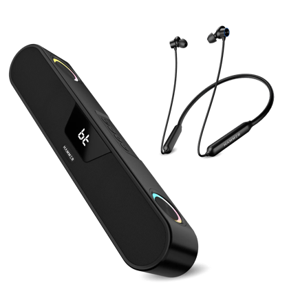 Hammer BeatBox Bluetooth Soundbar & Splendor Neckband (Combo) Hammer BeatBox Bluetooth Soundbar & Splendor Neckband (Combo) - Black