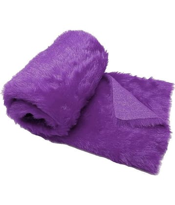 PRANSUNITA Super Soft Purple Fur Cloth, Size 38" x 32", Hair Length 2 cm, Used for Dresses, Home Furnishing, Soft Toys Making, Jackets Etc