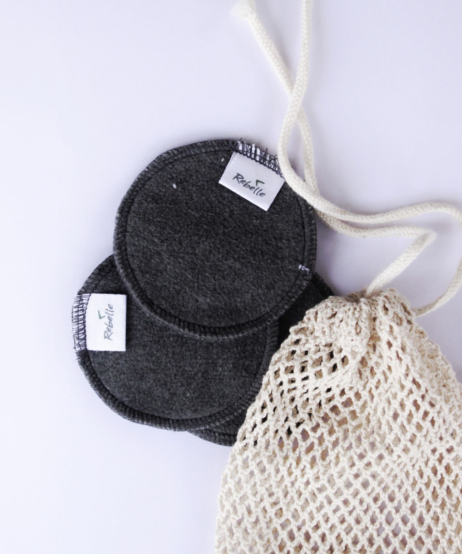 Reusable Make-up Remover-Pack of 3 / Bamboo Charcoal