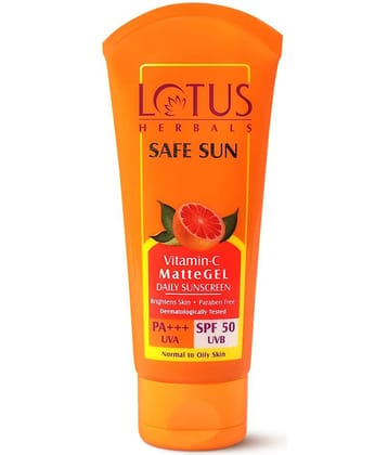 Lotus Herbals Safe Sun Vitamin C Mattegel Daily Sunscreen, Spf 50, Pa+++, Normal / Oily Skin, 100G
