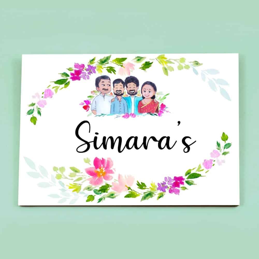 Family 1 - Handpainted Personalised Name plate