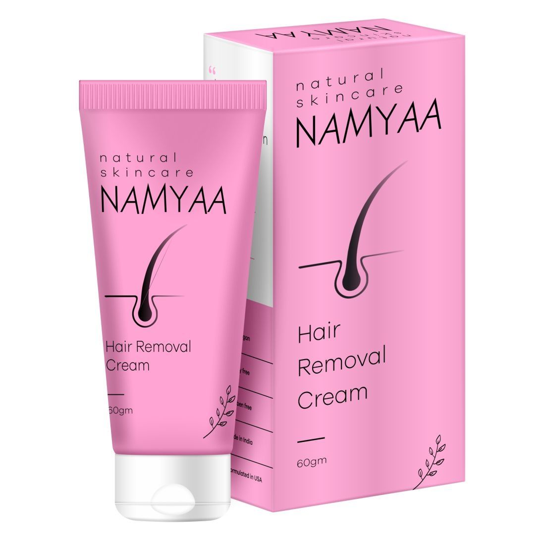 Namyaa Hair Removal Cream for Intimate Skin with Free Vitamin C Serum, 60 gram - Pack of 1