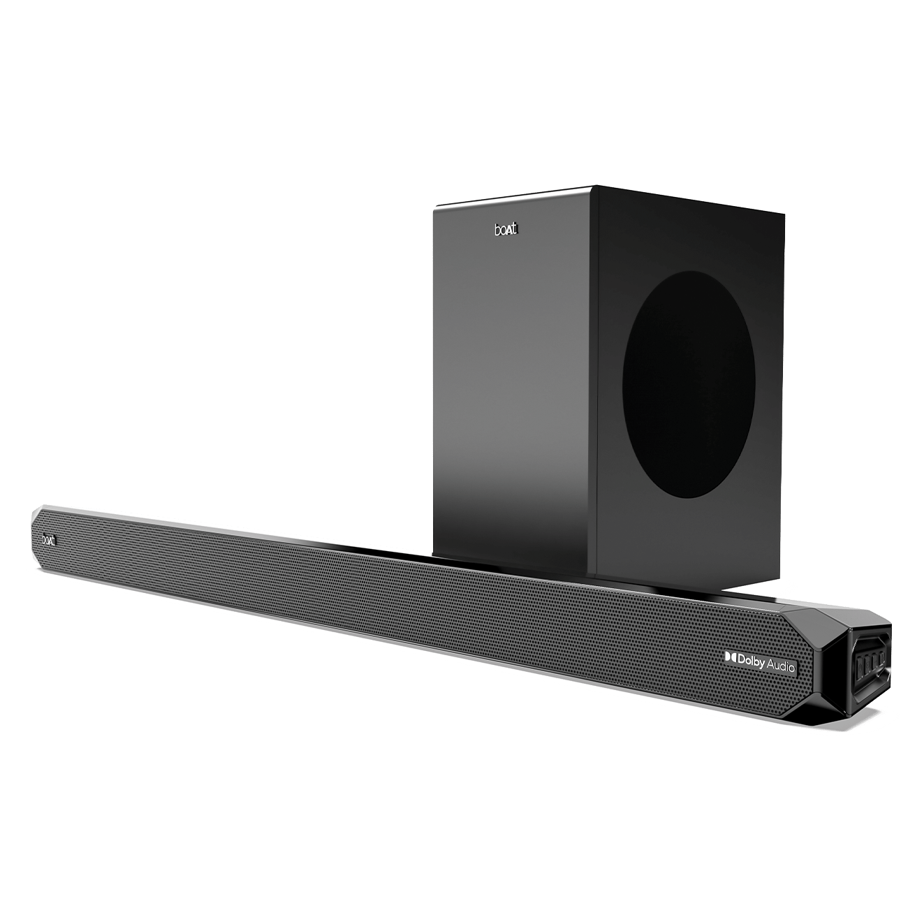 boAt Aavante Bar A2060 Dolby | 160W Dolby Soundbar, 2.1 Channel with Wired Subwoofer, Master Remote Control, Multi Connectivity boAt Aavante Bar A2060 Dolby | 160W Dolby Soundbar, 2.1 Channel with Wired Subwoofer, Master Remote Control, Multi Connectivit