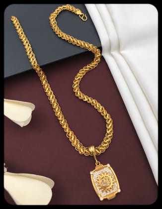 Lampoon Gold Plated Mens Chain Pendant