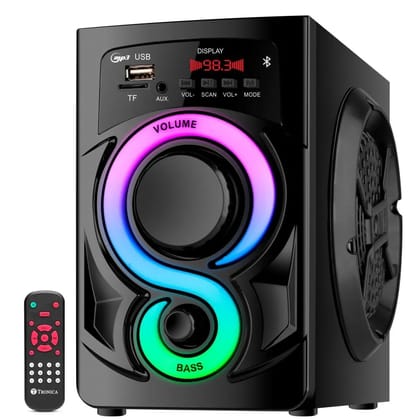 TRONICA Enjoy 3.0 Mini Home Theater Speaker | 30W Powerful Sound | Bluetooth, USB, FM, AUX, Smart TV Compatible | RGB Lights | Remote Control