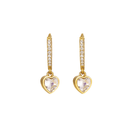 HEART HUGGIES- 18K GOLD PLATED