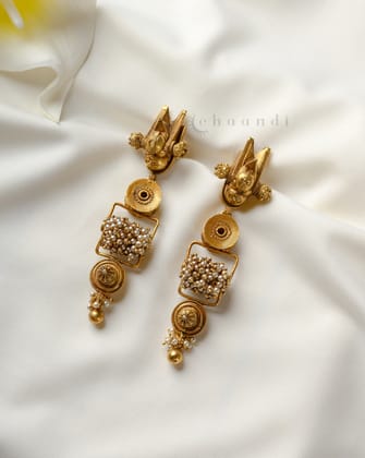Gold Polish Silver Earrings CHE2063