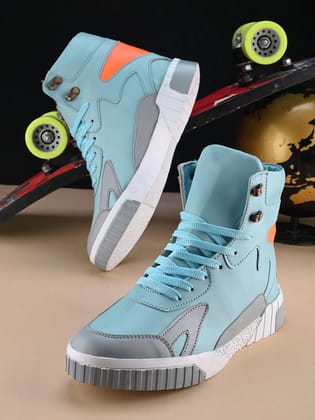 Woakers Grey Synthetic Leather Lace Up Causal Shoes for Men - UK8