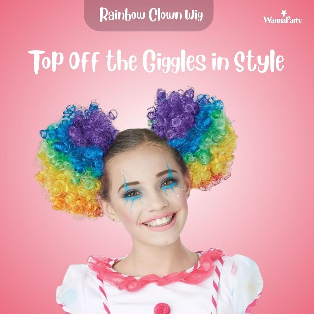 Multi Color Afro Wigs - Premium Curly Afro wigs Clown Joker Malinga Unisex Funky Hair Wig - 1PC - Party and Festive Needs | Buy online on ZillyBuy