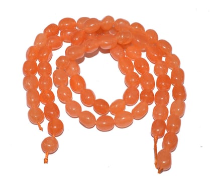 Orange Onyx Stone Top Quality Natural Smooth Nugget Gemstone ,Tumble Beads, For Jewelry Making. (BWSNTB-033)-1 String of 35 Pieces / Irregual Size