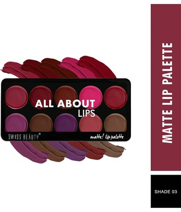 Swiss Beauty Matte Lip Palette (Shade-3), 10gm
