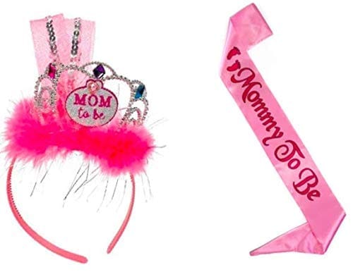 Baby Shower Mom to be Sash and Crown Combo Pack-2 - Party and Festive Needs | Buy online on ZillyBuy