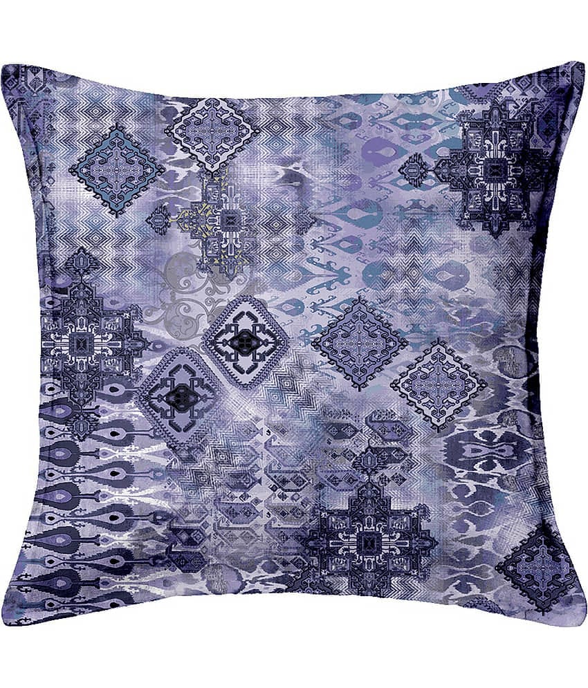 Houzzcode - Water Repellent Indigo Polyester Pillow Covers 40x40x3 ( Pack of 1 )