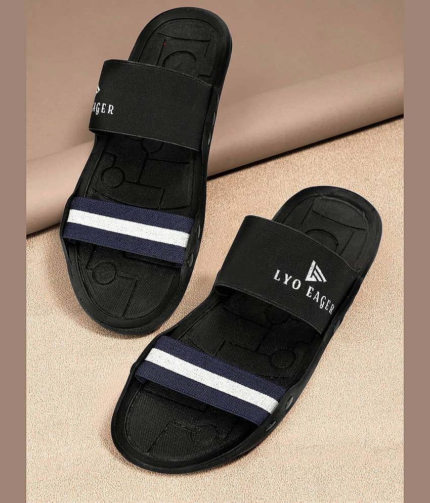 LYO EAGER Black Men's Slide Flip Flop