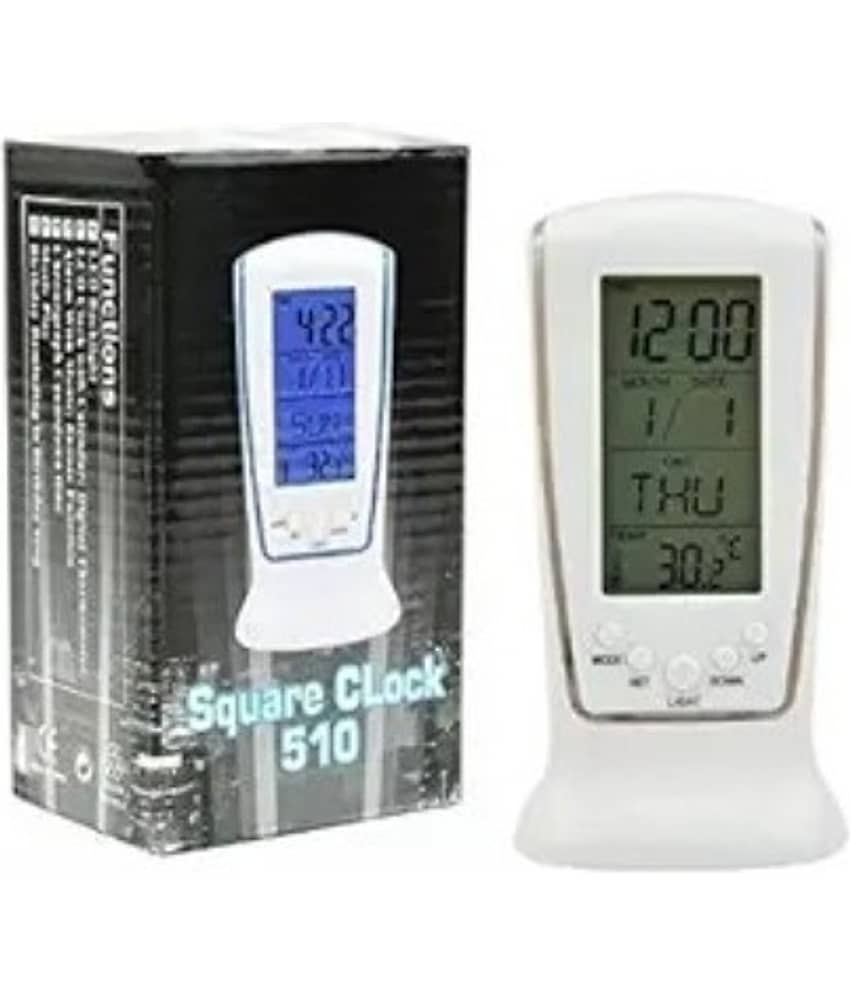 Dieu Digital Plastic Rectangular Table Clock - Pack of 1