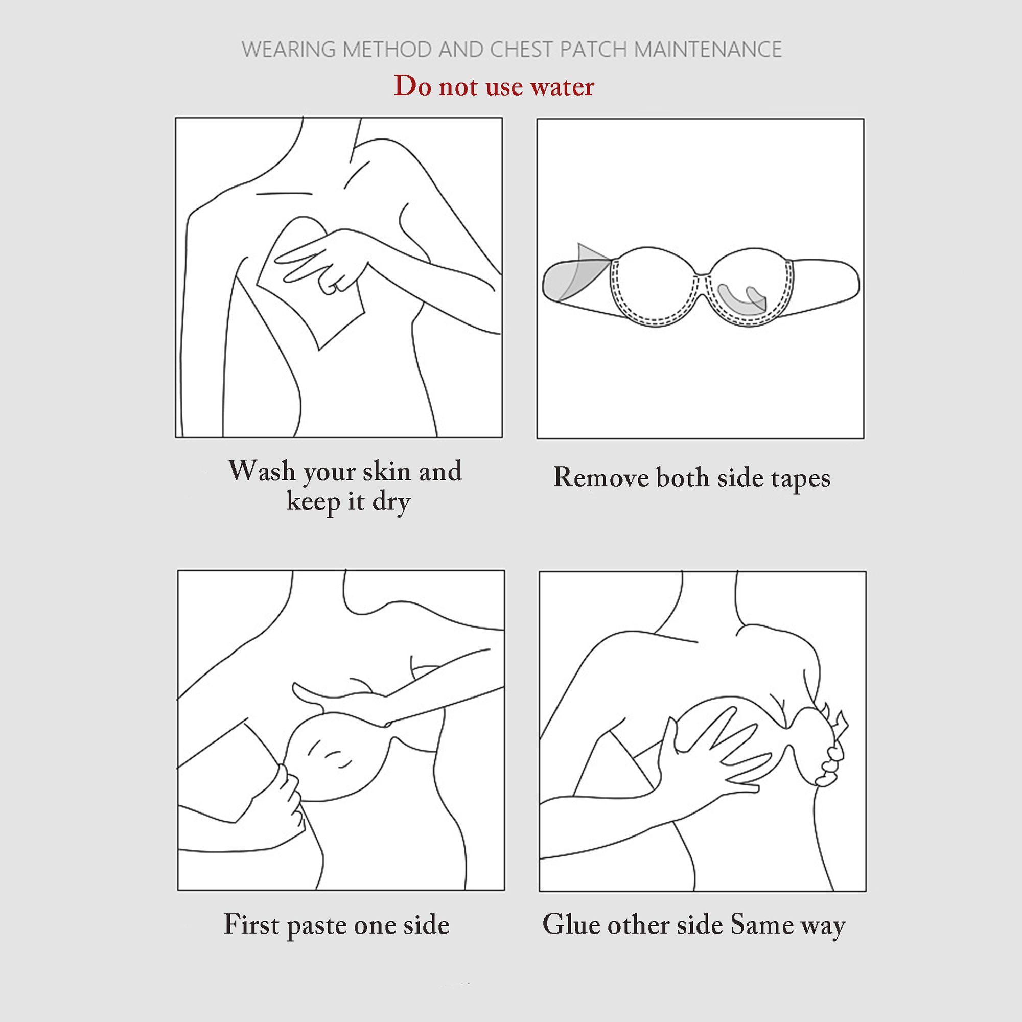 LOVEBIRD Adhesive Backless Underwire Strapless Bra With Push Up Padding