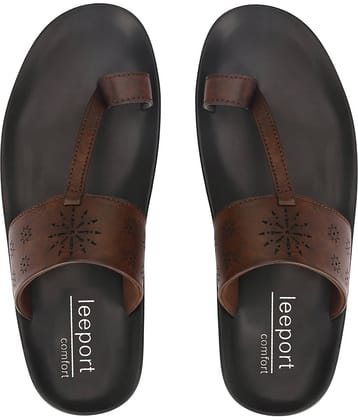 Leeport - Tan Men's Leather Slipper