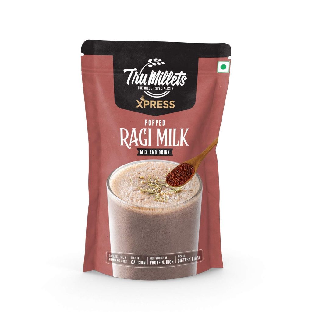 Trumillets 200gm Instant Healthy Millet Drink Mix for Popped Ragi Milk | Nutrition for Adults (both Men and Women) Health,Strength and energy | No Preservatives | Gluten Free